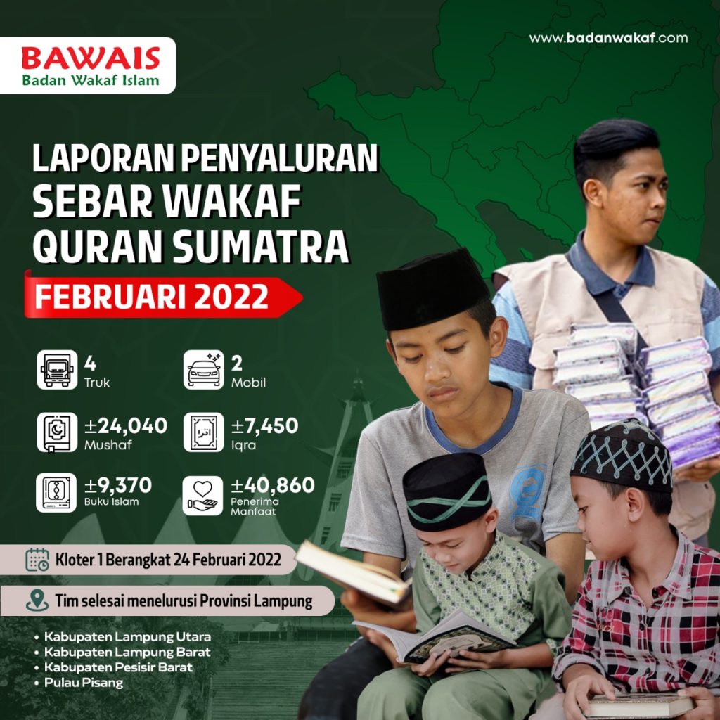 laporan donasi wakaf quran sumatera