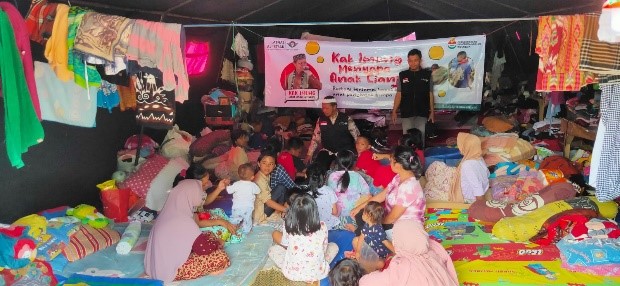 Hibur Anak-Anak Korban Gempa Cianjur, BAWAIS Laksanakan Trauma Healing Pasca Bencana