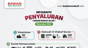 Infografis Penyaluran Badan Wakaf Islam Periode November 2022