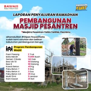 Laporan Pembangunan Masjid Pesantren Selama Ramadhan